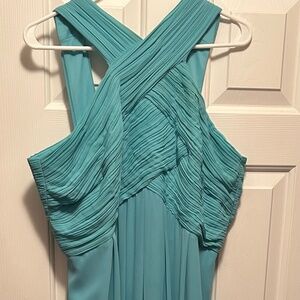 Floor Length Light Blue Dress